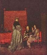Gerard ter Borch the Younger Paternal Admonition oil on canvas